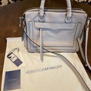 Rebecca Minkoff White/Grey Hand Bag - New condition, only used a few times.